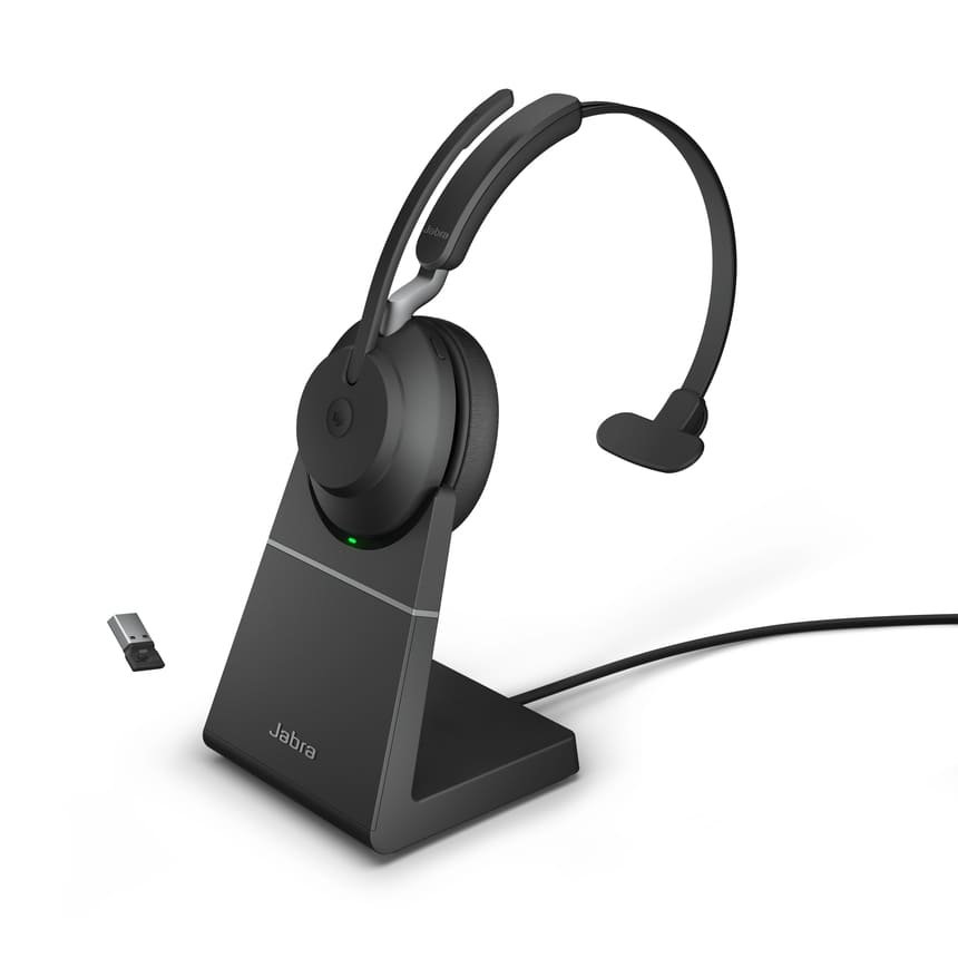 Jabra Evolve2 65 MS Mono USB-A Stand Black