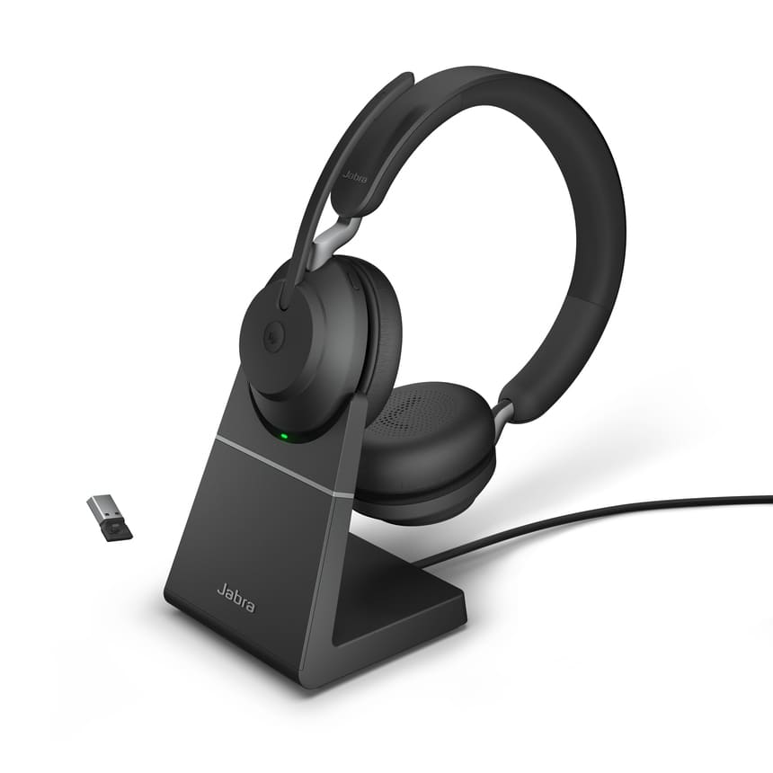 Jabra Evolve2 65 MS Stereo USB-A Stand Black